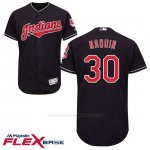 Camiseta Beisbol Hombre Cleveland Indians 30 Tyler Naquin Azul Flex Base