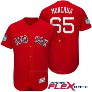 Camiseta Beisbol Hombre Boston Red Sox Yoan Moncada Rojo 2017 Entrenamiento de Primavera Flex Base Jugador