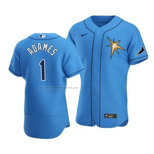 Camiseta Beisbol Hombre Tampa Bay Rays Willy Adames 2020 Alterno Autentico Azul