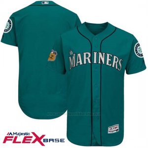 Camiseta Beisbol Hombre Seattle Mariners Aqua 2017 Entrenamiento de Primavera Flex Base