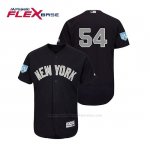 Camiseta Beisbol Hombre New York Yankees Aroldis Chapman Flex Base Entrenamiento de Primavera Alternato 2019 Azul
