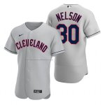 Camiseta Beisbol Hombre Cleveland Guardians Kyle Nelson Autentico Road Gris