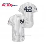 Camiseta Beisbol Hombre New York Yankees 2019 Jackie Robinson Day Flex Base Blanco