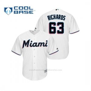 Camiseta Beisbol Hombre Miami Marlins Trevor Richards Cool Base Majestic 1ª 2019 Blanco