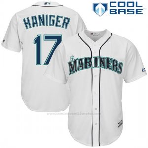 Camiseta Beisbol Hombre Seattle Mariners Mitch Haniger Blanco Jugador Cool Base