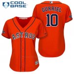 Camiseta Beisbol Mujer Houston Astros 2017 World Series Campeones Yuli Gurriel Naranja Cool Base