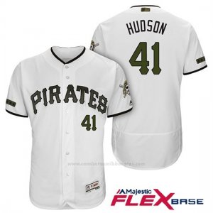 Camiseta Beisbol Hombre Pittsburgh Pirates Daniel Hudson Blanco 2018 1ª Alterno Flex Base