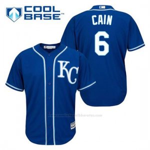 Camiseta Beisbol Hombre Kansas City Royals Lorenzo Cain 6 Azul Alterno Cool Base