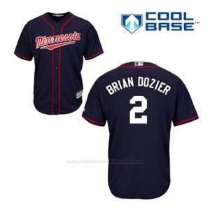 Camiseta Beisbol Hombre Minnesota Twins Brian Dozier 2 Azul Azul Alterno Cool Base