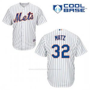 Camiseta Beisbol Hombre New York Mets Steven Matz 32 Blanco 1ª Cool Base