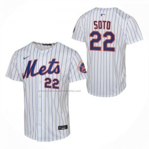 Camiseta Beisbol Nino New York Mets Juan Soto Primera Limited Blanco