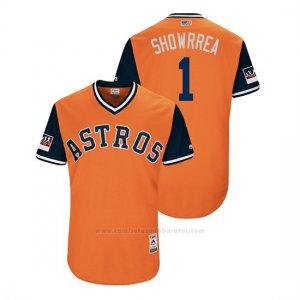 Camiseta Beisbol Hombre Houston Astros Carlos Correa 2018 Llws Players Weekend Showrrea Orange