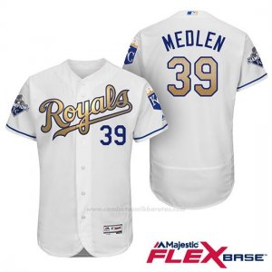 Camiseta Beisbol Hombre Kansas City Royals Campeones 39 Kris Medlen Flex Base Oros