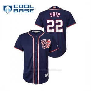 Camiseta Beisbol Nino Washington Nationals Juan Soto Cool Base Alternato Azul