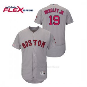 Camiseta Beisbol Hombre Boston Red Sox Jackie Bradley Jr. 150th Aniversario Patch Autentico Flex Base Gris