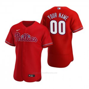 Camiseta Beisbol Hombre Philadelphia Phillies Personalizada Autentico Alterno 2020 Rojo