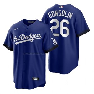 Camiseta Beisbol Hombre Los Angeles Dodgers Tony Gonsolin 2021 City Connect Replica Azul