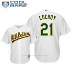 Camiseta Beisbol Hombre Oakland Athletics Jonathan Lucroy Cool Base 1ª Blanco