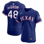 Camiseta Beisbol Hombre Texas Rangers Jacob deGrom Alternate 2 Elite Azul