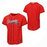 Camiseta Beisbol Nino Atlanta Braves Alterno Replica Rojo