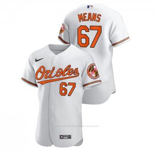 Camiseta Beisbol Hombre Baltimore Orioles John Means Authentic Blanco