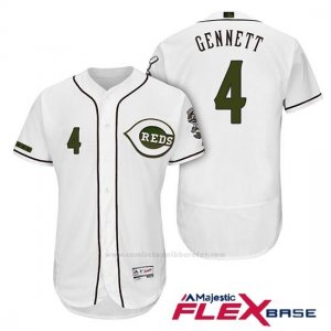 Camiseta Beisbol Hombre Cincinnati Reds 4 Scooter Gennett 2018 Alterno Autentico Flex Base