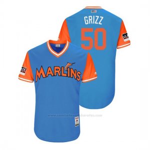 Camiseta Beisbol Hombre Miami Marlins Chris O'grady 2018 Llws Players Weekend Grizz Light Toronto Blue Jays