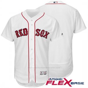 Camiseta Beisbol Hombre Boston Red Sox Blanco Autentico Coleccion Flex Base