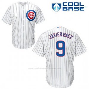 Camiseta Beisbol Hombre Chicago Cubs 9 Javier Baez Blanco 1ª Cool Base
