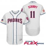 Camiseta Beisbol Hombre San Diego Padres 2017 Estrellas y Rayas Ryan Schimpf Blanco Flex Base