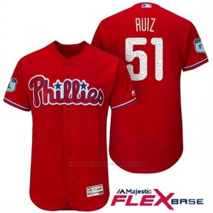 Camiseta Beisbol Hombre Philadelphia Phillies Carlos Ruiz Scarlet 2017 Entrenamiento de Primavera Flex Base Jugador