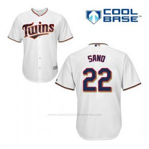 Camiseta Beisbol Hombre Minnesota Twins Miguel Sano 22 Blanco 1ª Cool Base