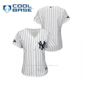 Camiseta Beisbol Mujer New York Yankees 2019 Postseason Cool Base Blanco