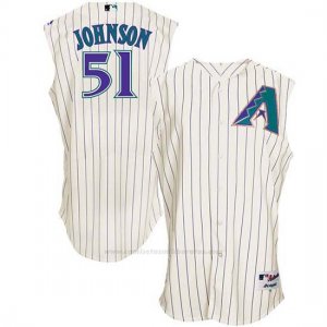 Camiseta Beisbol Hombre Arizona Diamondbacks 51 Randy Johnson Blanco Turn Back The Clock