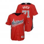 Camiseta Beisbol Nino All Star Game Josh Hader 2018 1ª Run Derby National League Rojo