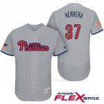 Camiseta Beisbol Hombre Philadelphia Phillies 2017 Estrellas y Rayas Odubel Herrera Gris Flex Base