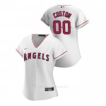 Camiseta Beisbol Mujer Los Angeles Angels Personalizada 2020 Replica Primera Blanco