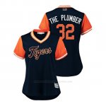 Camiseta Beisbol Mujer Detroit Tigers Michael Fulmer 2018 Llws Players Weekend The Plumber Azul