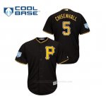Camiseta Beisbol Hombre Pittsburgh Pirates Lonnie Chisenhall 2019 Entrenamiento de Primavera Cool Base Negro