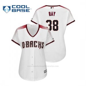 Camiseta Beisbol Mujer Arizona Diamondbacks Robbie Ray Cool Base Majestic Home Blanco