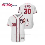 Camiseta Beisbol Hombre Washington Nationals Koda Glover 150th Aniversario Patch Autentico Flex Base Blanco