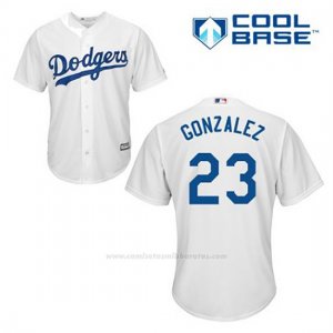 Camiseta Beisbol Hombre Los Angeles Dodgers Adrian Gonzalez 23 Blanco 1ª Cool Base
