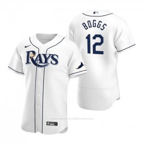 Camiseta Beisbol Hombre Tampa Bay Rays Wade Boggs Autentico Primera Blanco