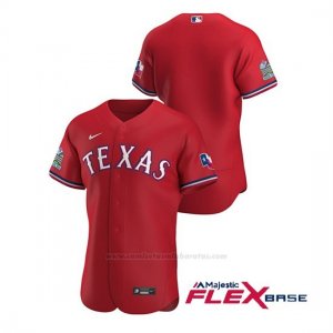 Camiseta Beisbol Hombre Texas Rangers Autentico 2020 Alternato Rojo