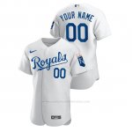 Camiseta Beisbol Hombre Kansas City Royals Personalizada Autentico Nike Blanco