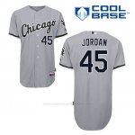 Camiseta Beisbol Hombre Chicago White Sox Michael Jordan 45 Gris Cool Base