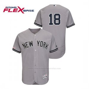 Camiseta Beisbol Hombre New York Yankees Didi Gregorius 150th Aniversario Patch Flex Base Gris