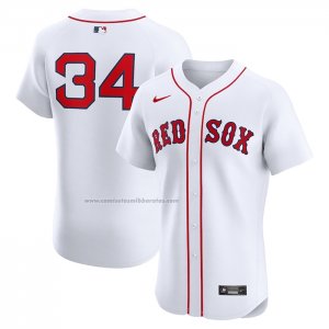 Camiseta Beisbol Hombre Boston Red Sox David Ortiz Primera Elite Blanco