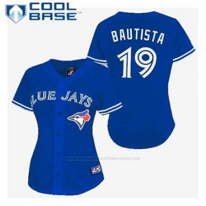 Camiseta Beisbol Hombre Toronto Blue Jays Jose Bautista 19 Azul Cool Base