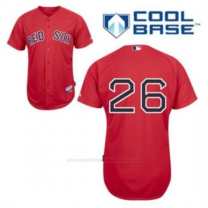 Camiseta Beisbol Hombre Boston Red Sox 26 Brock Holt Rojo Alterno Cool Base